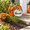 Orange, variant on Orange Metal Pumpkin Yard Stakes Fall Outdoor Garden Lawn Decor