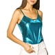 thumbnail image 1 of Camiseta sin mangas metálica para mujer Inspire Chic con tirantes finos y espalda descubierta 3XL azul, 1 of 8