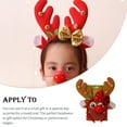 thumbnail image 3 of Cateissary Cinta para el pelo de Navidad con cuernos, decoración de esponja, diadema ajustable, accesorios de estilismo, aro, accesorios de Kits de decoración para fiestas Caqui, 3 of 6