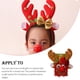 thumbnail image 2 of Cinta para el pelo de Navidad Wosthever con astas decoración de esponja diadema ajustable caqui, 2 of 6