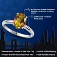 thumbnail image 2 of Gem Stone King 14K White Gold Mango Mystic Topaz Solitaire Engagement Ring for Women | 2.00 Cttw | Oval 9X7MM | Gemstone November Birthstone | Size 6, 2 of 6