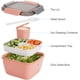 thumbnail image 2 of Contenedor de almuerzo para ensaladas para llevar, ensaladeras de 52 oz con 3 compartimentos, contenedor de aderezos para ensaladas, refrigerios, hombres, mujeres, 2 of 7