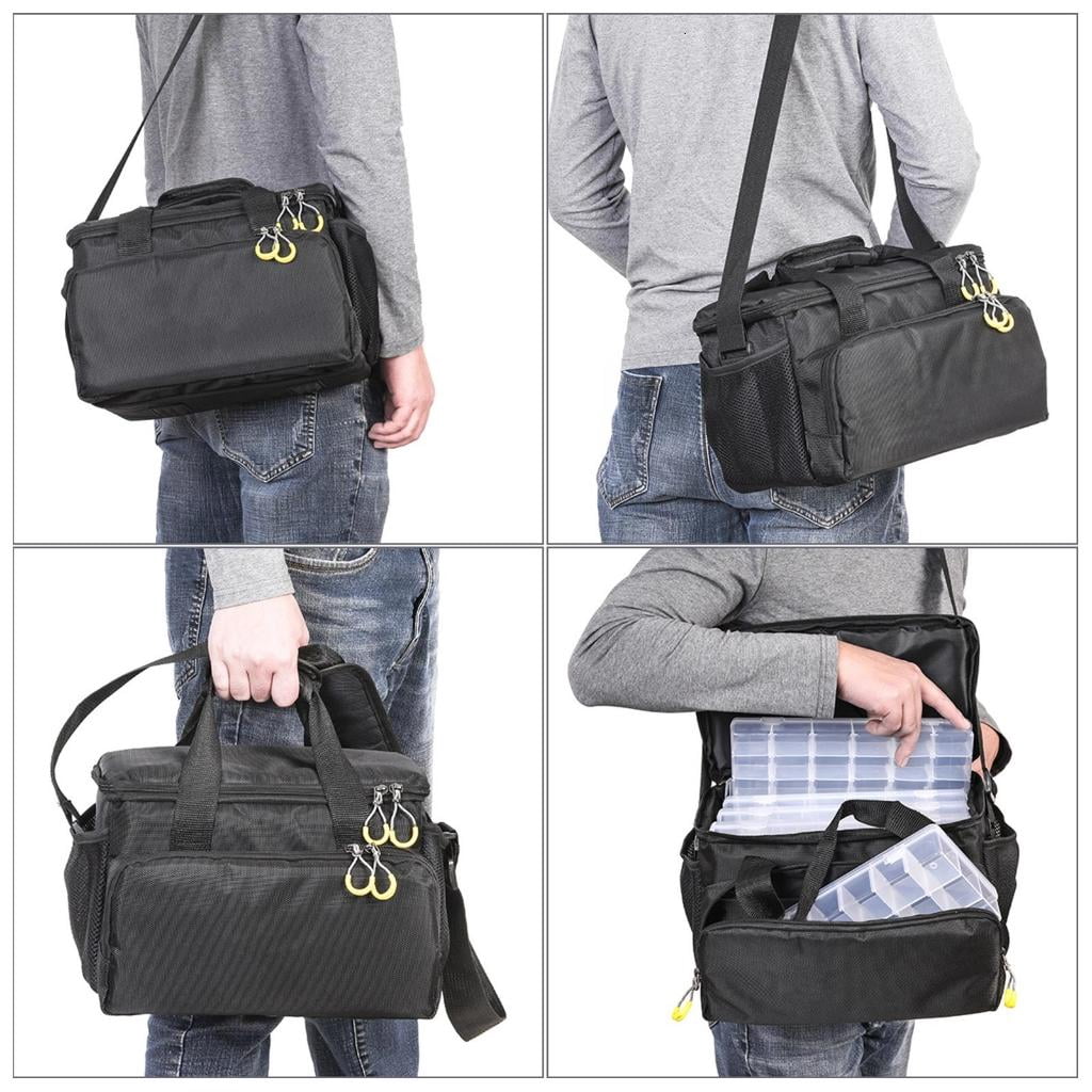 Yihuala Waterproofs Fishing Bag Large Capacity Fishing Tackle Backpacks Outdoor Fishing Lures Gear Bag Carrying Pouches Enduring