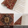 thumbnail image 6 of Red Boho Washable Area Rug 3'x5', Contemporary Abstract Ethnic Vintage Geometric Woven Cotton Tassels Kitchen Rugs, Non Slip Indoor Door Mat Throw Carpet for Entryway Living Room Nursery Laundry Room, 6 of 9