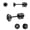 Black+Black CZ, variant on Screw Back Earrings, 20G F136 Implant Grade Pure Titanium Earrings for Women Men, 5A Cubic Zirconia 3 4 5 6 7 mm Hypoallergenic Cartilage Earring Studs