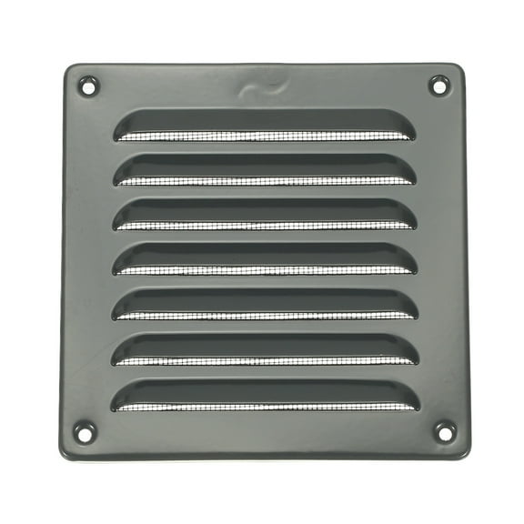 Uxcell Aluminum Vent Cover, Screen Air Grille Ventilation Cover HVAC Louvered Grill for Home Kitchen Fireplace Gray 6x6 Inch