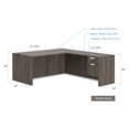 thumbnail image 3 of GOF 1 Person Workstation Cubicle (5.5’D x 6.5’W x 4’H, Artisan Gray) Office Partition with Desk & Pedestal Set, 3 of 12