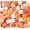 Red Orange Mix, variant on 200 Pieces Ceramic Mosaic Tiles – 0.4x0.4", for Crafts, Mosaic Projects, Color Mix, Available in 8 Color Options (Purple, Full Color, Coffee, Red/Orange, Green, Blue, Black/White/Gray, Treasure Blue)