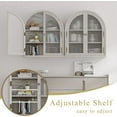 thumbnail image 7 of ANHDAH Wall Cabinet Over Toilet with 2-Door Medicine Storage & Adjustable Shelf, Space-Saving Mounted Organizer for Bathroom Towels & Cosmetics, 7 of 7