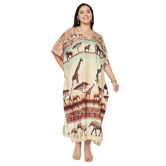 Oussum Women Plus Size Caftan Dress Long Maxi Kaftan Dress