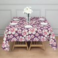thumbnail image 3 of Pioneer Flower Floral Print Pattern Square Tablecloth,Waterproof Square Table Cover,Wipeable Spillproof Washable Table Cover for Home Kitchen Party Decor 42"X42"(107x107cm), 3 of 6