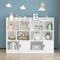 thumbnail image 2 of PORKISS White Bookshelf for Kids, Modern Kids Bookcase with Shelves and Cube Organizer, Freestanding Toy Storage with Compartments for Bedroom, Living Room, Office, 2 of 9