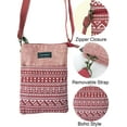 thumbnail image 6 of LAVA Small Crossbody Purse for Women Men Canvas Cell Phone Wallet Bags with Adjustable Shoulder Strap (Black), 6 of 11