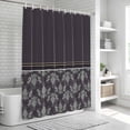 thumbnail image 5 of Boho Purple Flower Shower Curtain Set - 72" x 78" Washable Bathtub Curtain with 12 Hooks, Abstract Bohemia Pesley Floral Waterproof Fabric Stall Shower Curtains for Bathroom/Bathtub Décor, 5 of 6