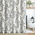 thumbnail image 6 of Alishomtll Floral Curtains for Living Room Farmhouse Country Linen Curtains Light Filtering Window Drapes,Black ,52"x84", 2 Panels, 6 of 11