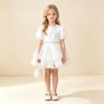 thumbnail image 2 of Guitiannn Girls Summer Tiered Tutu Skirt Ballerina Short Skirt for Toddler Kids Fashionable A Line Partywear Kids Pleated Skirt, 2 of 5