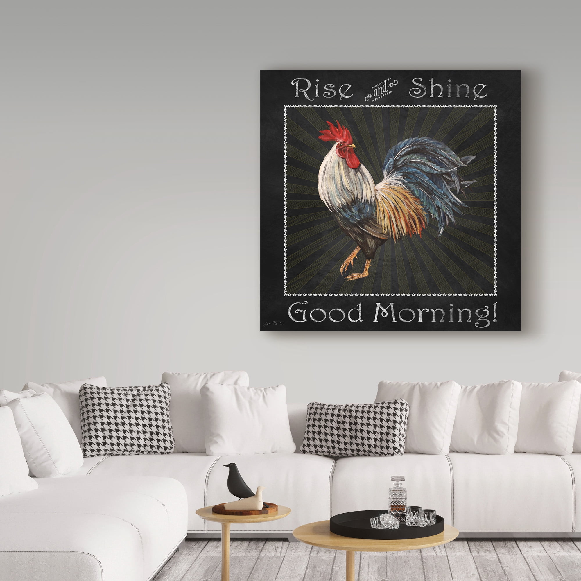 Trademark Fine Art 'Good Morning Rooster 2' Canvas Art by Jean Plout