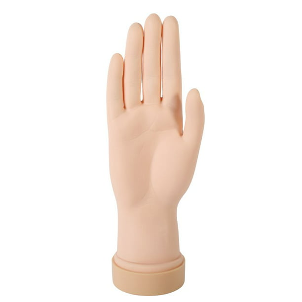 Bezet Supermarkt lastig Pro Nail Practice Hand Model Flexible Movable Soft False Fake Hands -  Walmart.com