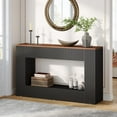 thumbnail image 1 of Tribesigns Modern Console Table, 55-Inch Wood Entryway Table with Storage, Narrow Long Sofa Table Behind Couch Table for Living Room, Foyer, Hallway, Black, 1 of 9