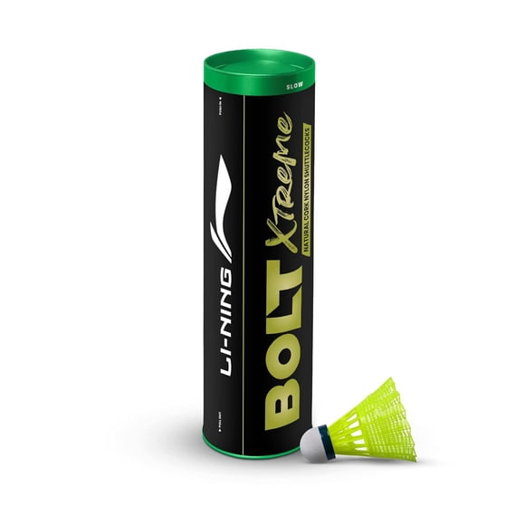 Li-Ning Bolt Xtreme Nylon Badminton Shuttlecock , Grade 8 | Green Pack of 6