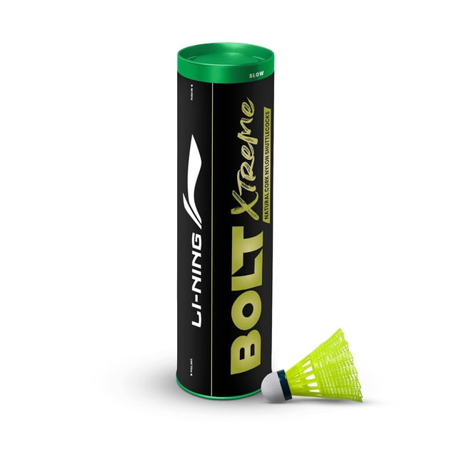 Li-Ning Bolt Xtreme Nylon Badminton Shuttlecock, Grade 8 / Vert Lot de 6