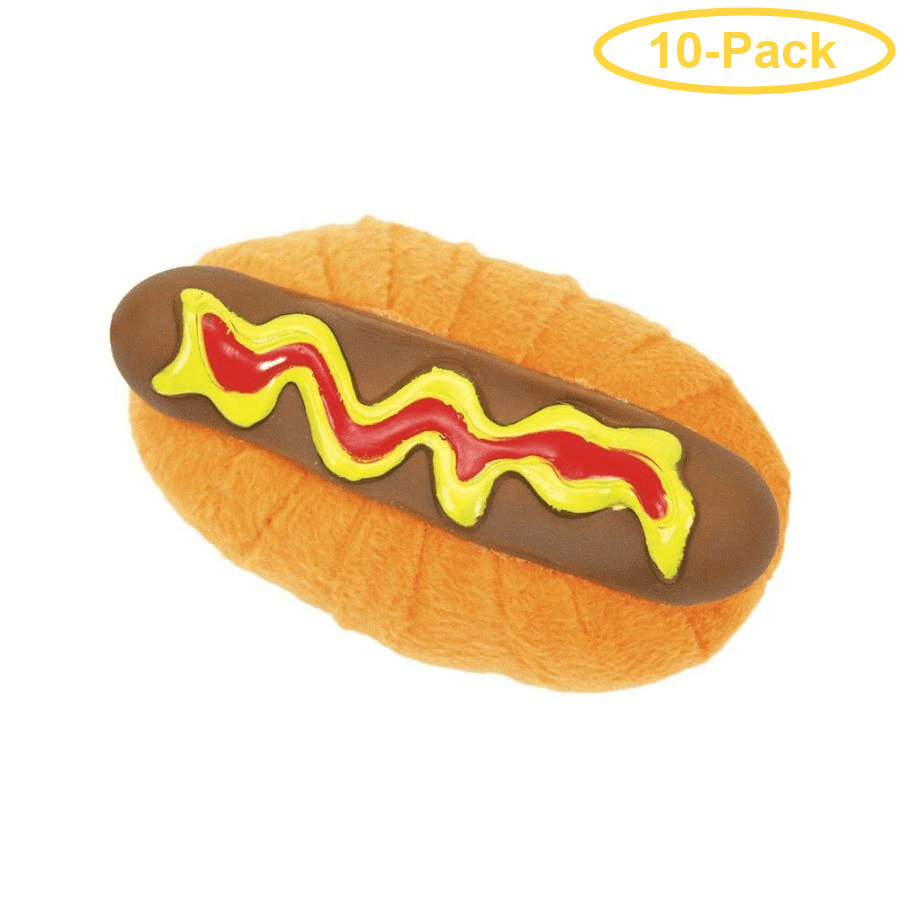 hot dog plush dog toy