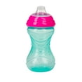thumbnail image 3 of Nuby 2 Pack 10 Oz. Clik-It Cup with Silicone Spout, Pink & Aqua, 3 of 10