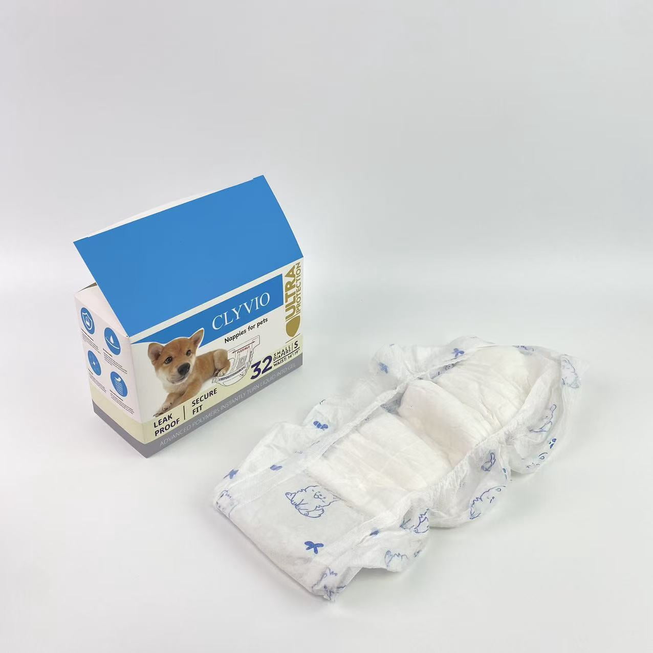 CLYVIO Nappies for pets, CLYVIO Nappies for pets,Dog Diaper Liners Super Soft and Absorbent Dog Diaper Booster Pads for Male Dog Belly Bands or Female Dog Diapers
