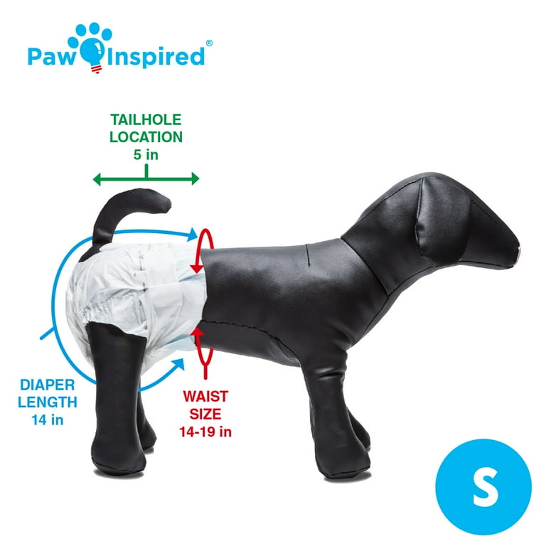 Paw Inspired Female Doggy Pamper Small 32 Count Disposable Diapers for Dogs Heat Period Incontinence Travel Walmart
