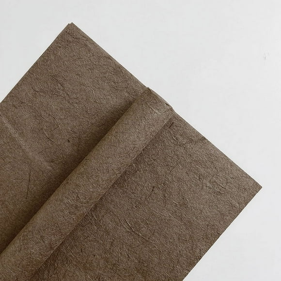 Granjero Gordo Regalos, flores, papel para envolver regalos, papel de fibra de cáñamo rasgado a mano, papel para envolver flores (color café oscuro)