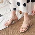 thumbnail image 5 of MuXiKeJi Clothes Women's Open Toe Block Heel Strappy Slide Sandals Square Toe On Dress Mules Heel Sandals, 5 of 5