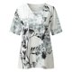 thumbnail image 4 of Blusa clásica de verano con tirantes para mujer, blusa estampada con cuello en V y manga corta, blusas fluidas, camisa Pompotops hkajfhjk471042, 4 of 5