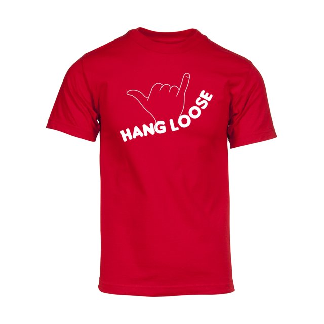 Gravity Threads Hang Loose Mens Short-Sleeve T-Shirt - Red - Small