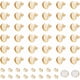 thumbnail image 1 of 60 piezas de aretes de botón con cabujón chapado en oro de 18 quilates de 10 mm, bandejas de acero inoxidable para aretes, bandejas de bisel, accesorios para aretes con cierre de aro., 1 of 9