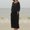 Black, variant on Mqqzkk Women's Crew Neck Dresses Long Sleeve Solid Color Dress Casual Lantern Pleated Tunic Long Dress