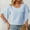 #Y01-Blue, variant on ECZHAW Womens Tops Dressy Casual 3/4 Tiered Bell Sleeve Blouses Double Layered Chiffon Work Tunic Shirts Tops