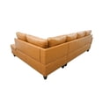 thumbnail image 6 of Starhome L Shaped Ginger Couch with Ottoman(Pillows Included) Microfiber, 6 of 9