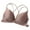 Coffee, variant on 6PCS Women Bra Seamless Padded Breast Support No Wire Spaghetti Strap Cross Back Solid Color Soft Breathable Adjustable Elastic Push Up Bra Lady Underwear,Coffee,One Size