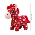 thumbnail image 2 of FastXmas Red Horse Plush Doll with Pattern,Zodiac Horse Doll, Chinese New Year Decoration, Mascot Doll for Home Office Tabletop Spring Festival Gifts–1PCS (9.8"), 2 of 2