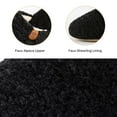 thumbnail image 5 of Women's Fuzzy Wool-Like Memory Foam Slip on House Slippers Cozy Soft Indoor Outdoor Ladies Home Shoes,Carbon Black,5/6 US, 5 of 6
