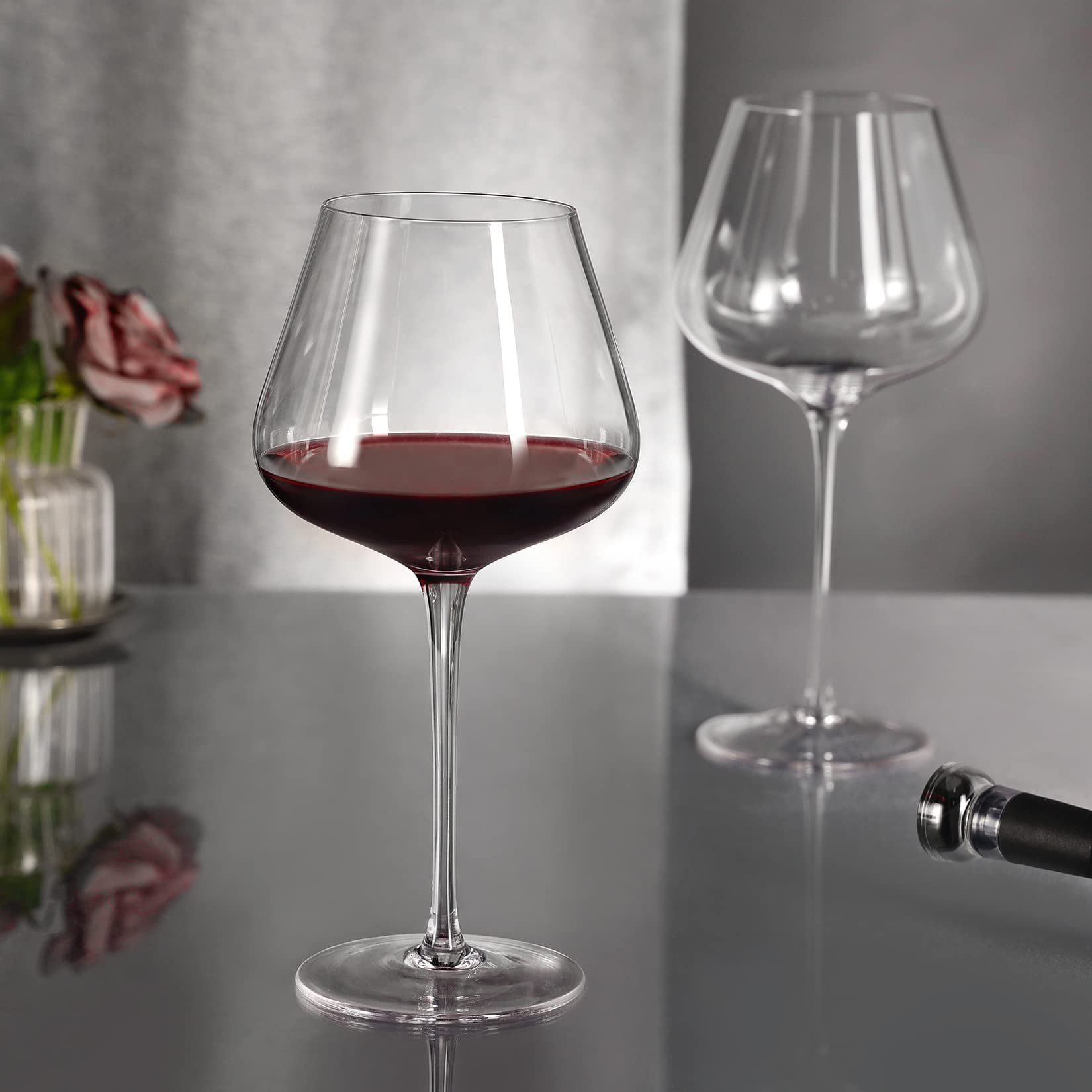 M. LA HART University of Louisville Red Wine Glasses - Set of 4  : Home & Kitchen