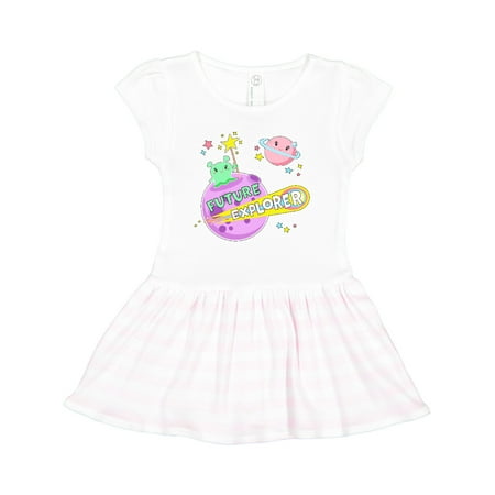

Inktastic Future Explorer Green Alien in Outer Space Gift Toddler Girl Dress