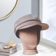 thumbnail image 2 of Soporte de exhibición de sombrero de peluca Cabeza de maniquí Moderno multiusos con base de madera Tapas Estante de almacenamiento para secado de, 2 of 5