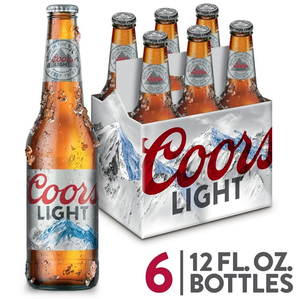 Coors Light Beer, American Light Lager, 6 Pack, 12 fl. oz. Bottles, 4.2
