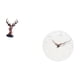 thumbnail image 5 of Figura de cabeza de ciervo, adorno de cabeza de ciervo, estatua de animal, adorno decorativo creativo de mesa, reloj de pared, tablero de fibra de res, 5 of 8