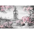 thumbnail image 2 of ABPHOTO 7x5t Photography Backdrop Shabby Chic Big Ben Blooming Fresh Flowers Romantic Scene Floral Backdop Photo Background Backdrops, 2 of 4