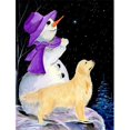 thumbnail image 1 of 11 x 15 In. Snowman With Golden Retriever Flag, Garden Size, 1 of 1