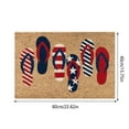 thumbnail image 3 of Door Mat Durable Heavy Duty Door Mat Independence Day Welcome Doormat 4th of July Coir Doormat with Non Slip Backing July Fourth USA Slippers Print Mat Easy to Clean Entry Mat for Front Porch 16x24In, 3 of 3