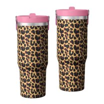 30oz Tumbler with Swivel Handle, Vacuum Insulated Stainless Steel Travel Mug with 2-in-1 Straw Lid, Camo Print