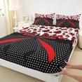 thumbnail image 3 of Manfei Cartoon Ladybird 4pcs Bed Sheets,Kawaii Bow King Sheets,Polka Dots Super Cozy Sheet Set,Ultra Soft Kids Bedroom Decor, 3 of 7